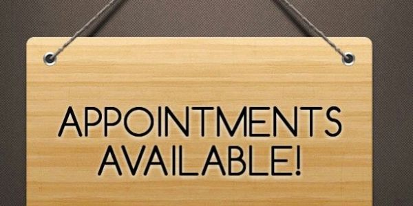 appointments available sign